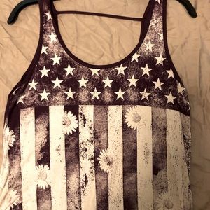 Cropped top with off white stars and burgundy background